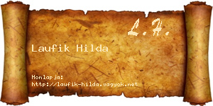 Laufik Hilda névjegykártya